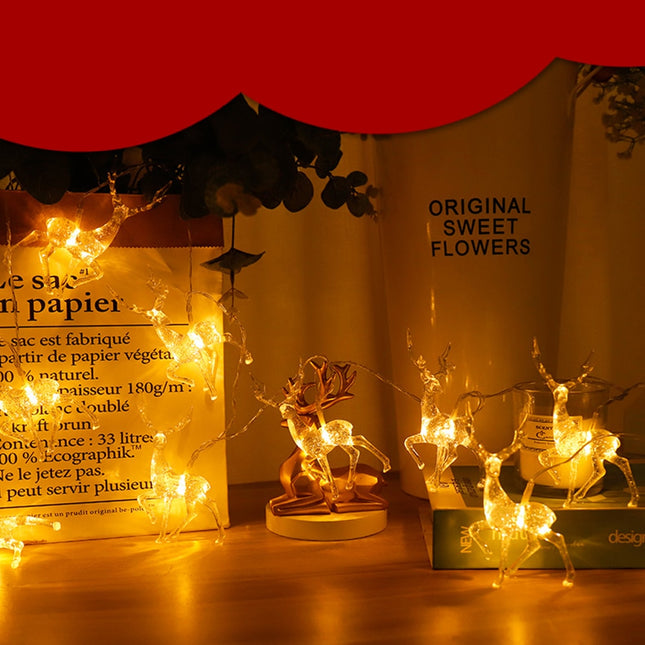 Guirnalda de luces LED con ciervos