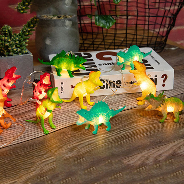 Guirnalda de luces LED con dinosaurios