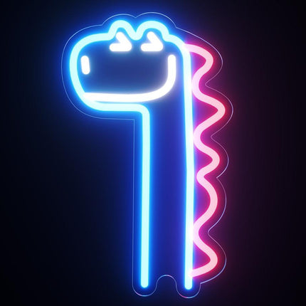 Letrero de neón LED forma dinosaurio