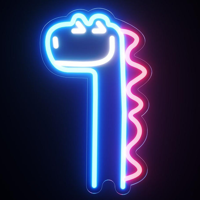 Letrero de neón LED forma dinosaurio