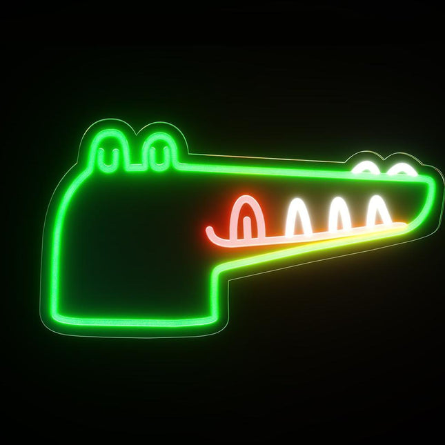 Luz de neón LED cabeza cocodrilo