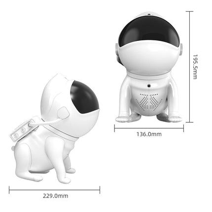 Proyector galaxias diseño perro astronauta