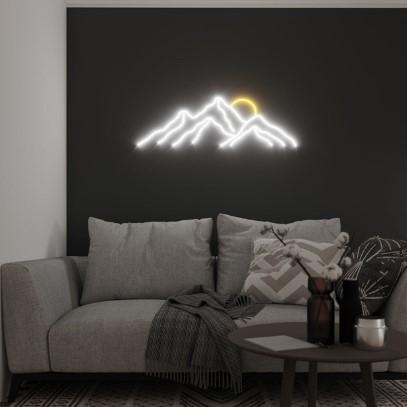 Neón LED de pared montaña multicolor