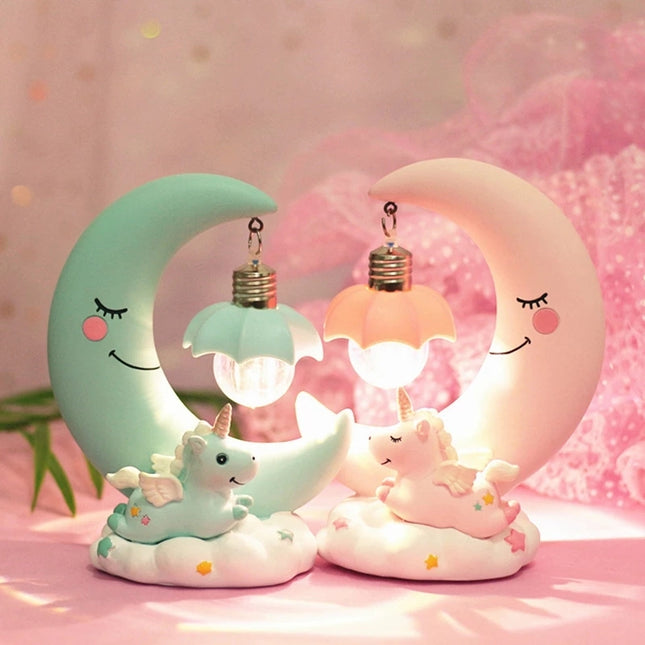Luz de noche 3D unicornio rosa