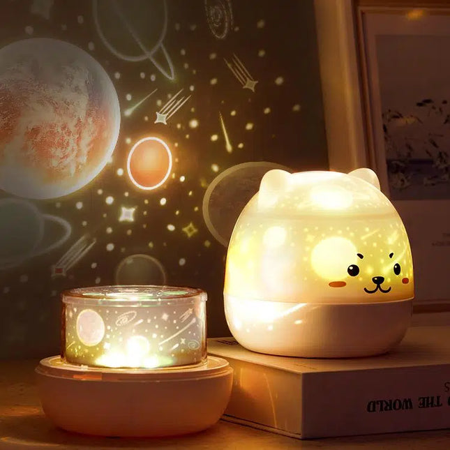 Luz quitamiedos gato proyector con música