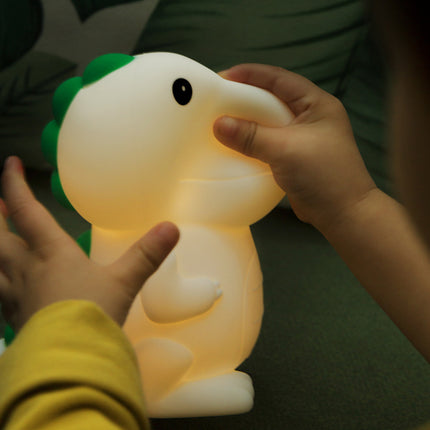 Luz quitamiedos dinosaurio táctil multicolor