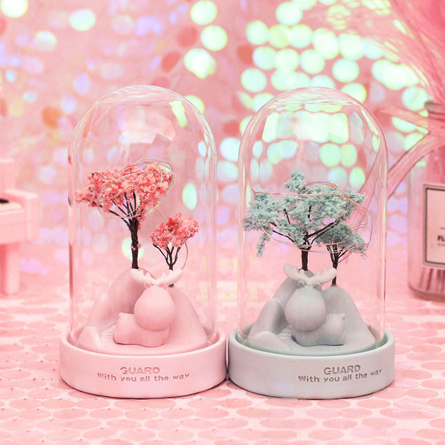 Luz de noche decorativa árbol rosa