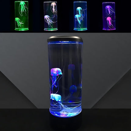 Lámpara LED acuario con medusas flotantes