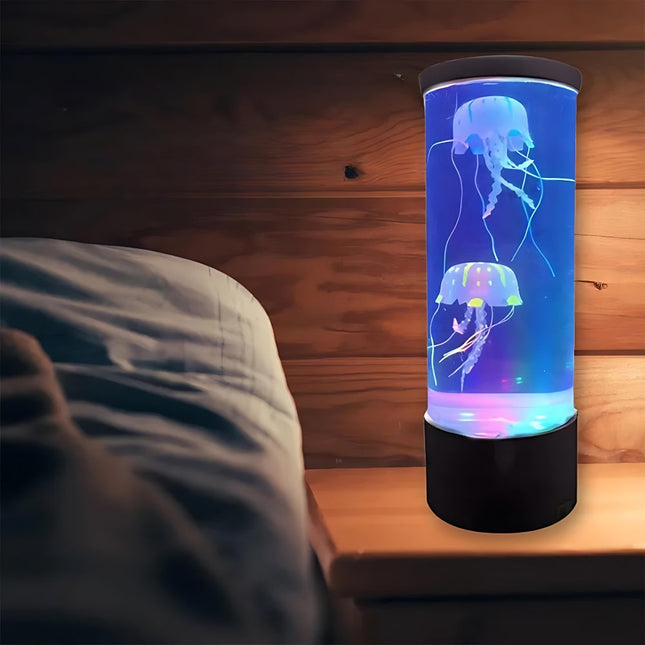 Lámpara LED acuario con medusas flotantes