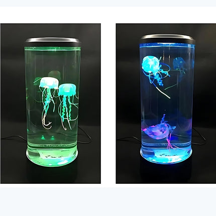 Lámpara LED acuario con medusas flotantes