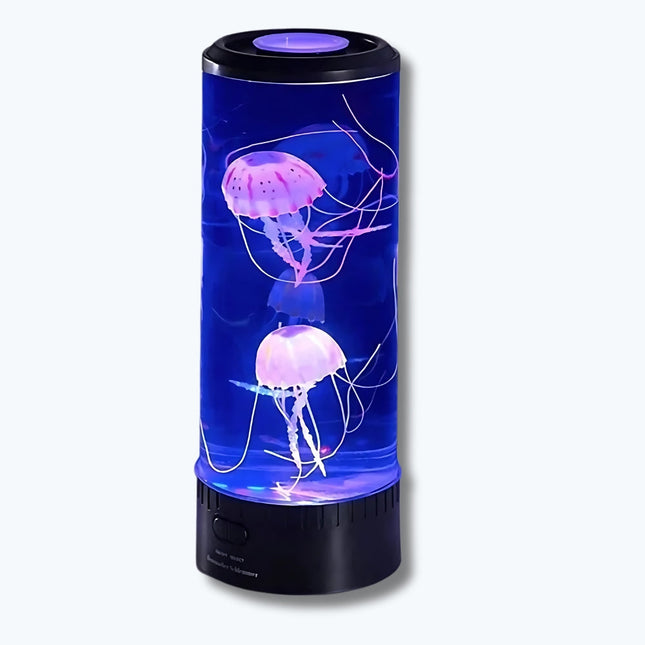 Lámpara LED acuario con medusas flotantes