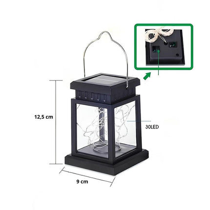 Lámpara solar portátil tipo farolillo