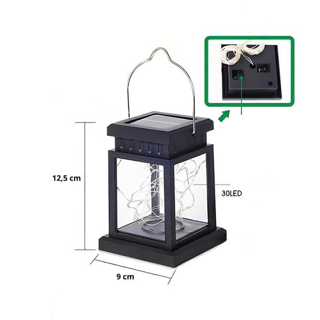 Lámpara solar portátil tipo farolillo