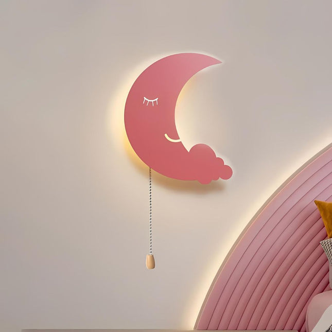 Aplique de pared infantil luna nube