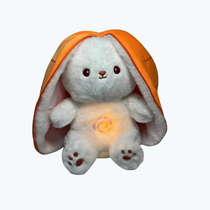 Peluche conejo reversible zanahoria con luz
