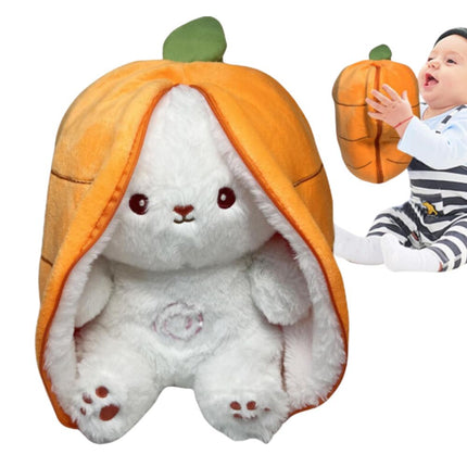 Peluche conejo reversible zanahoria con luz