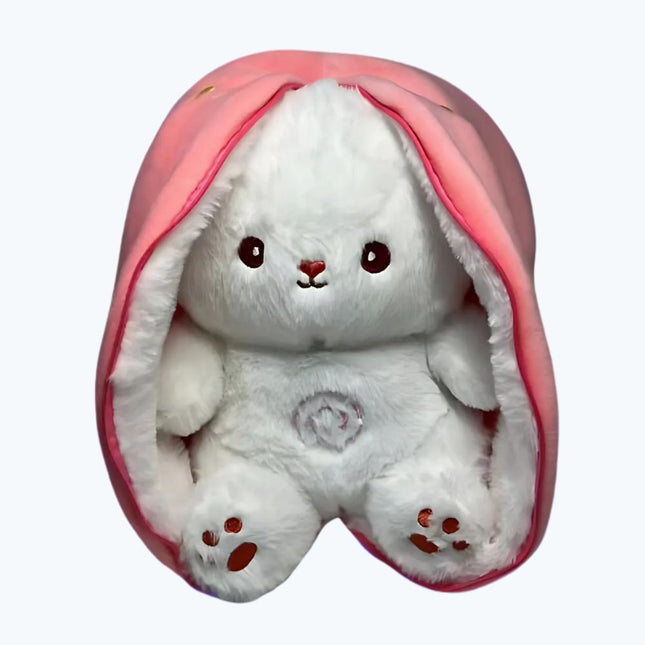 Peluche conejo reversible zanahoria con luz