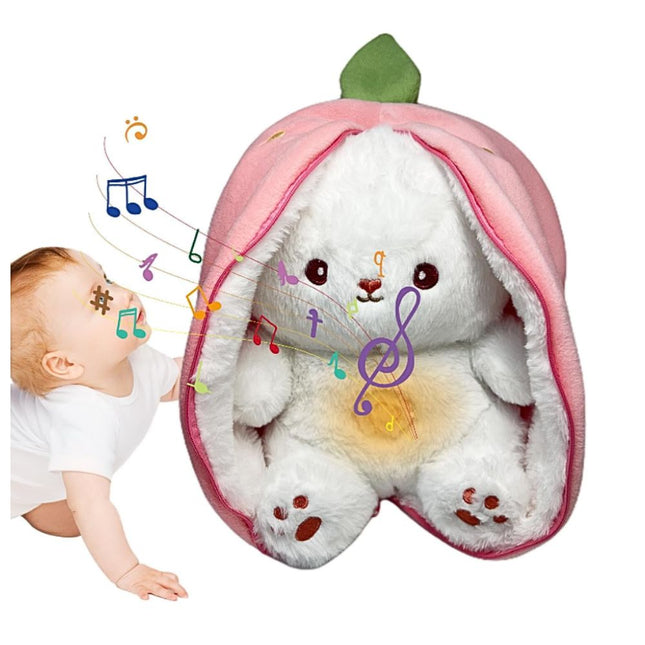 Peluche conejo reversible zanahoria con luz