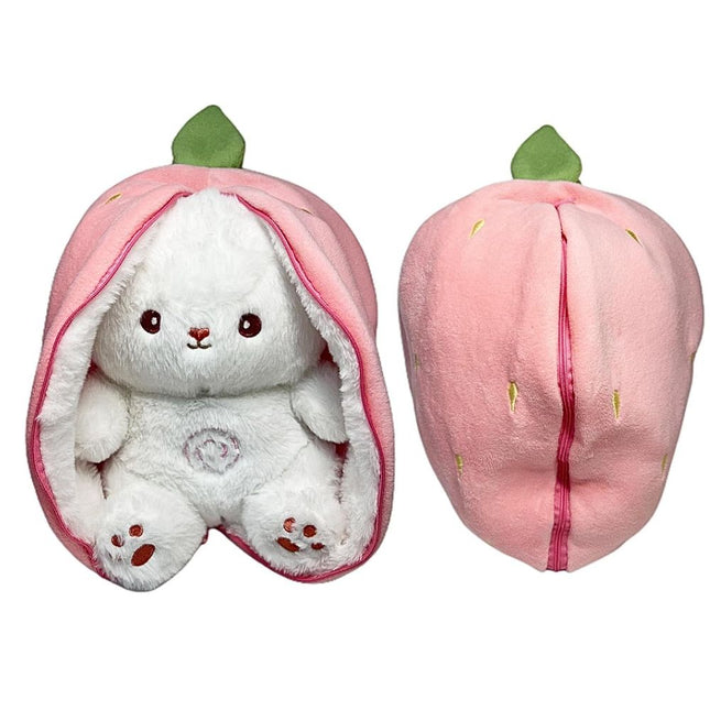 Peluche conejo reversible zanahoria con luz