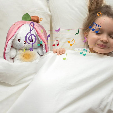 Peluche conejo reversible zanahoria con luz