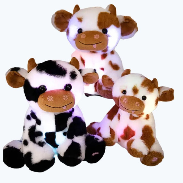 Peluche de vaca con luces LED