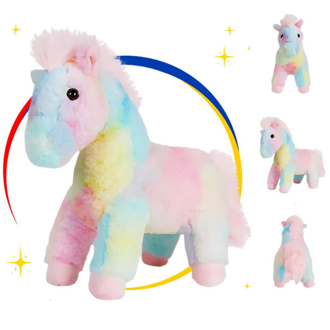 Peluche de caballo con luz multicolor