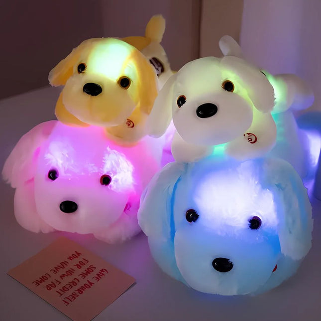 Peluche de perro luminoso para niños