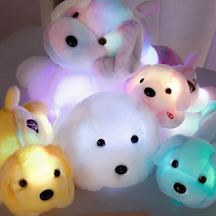 Peluche de perro luminoso para niños