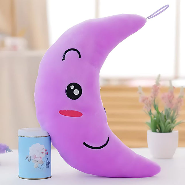 Cojín peluche luna con luz LED