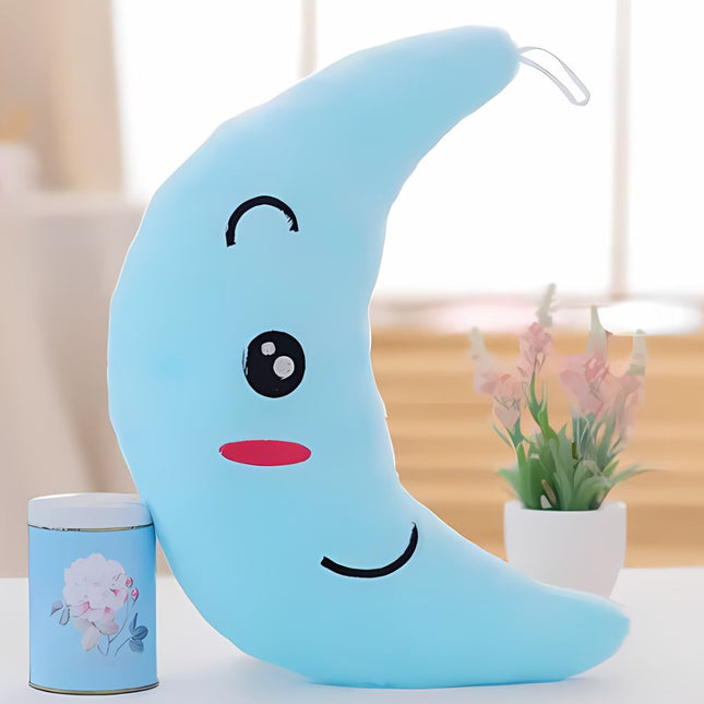 Cojín peluche luna con luz LED