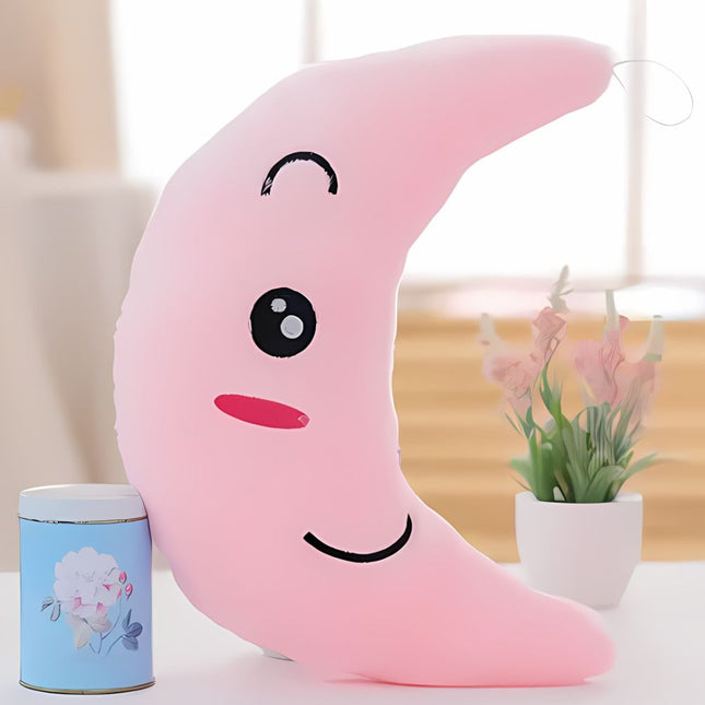 Cojín peluche luna con luz LED