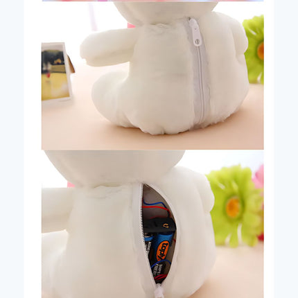 Oso de peluche con luz rosa