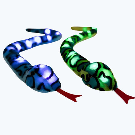 Peluche serpiente con luz nocturna verde