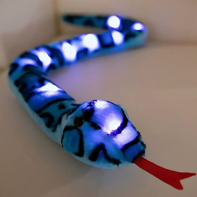Peluche serpiente con luz nocturna verde