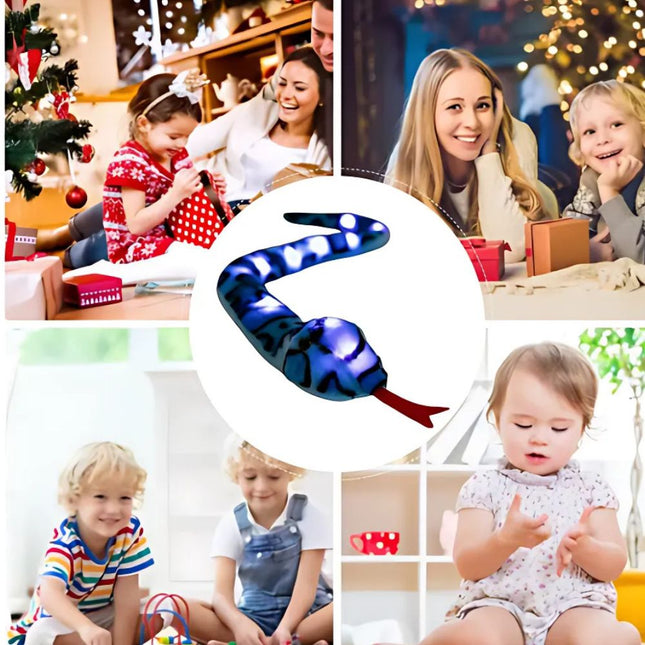 Peluche serpiente con luz nocturna verde