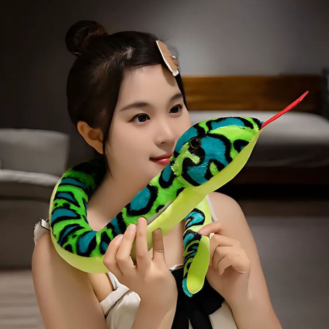 Peluche serpiente con luz nocturna verde