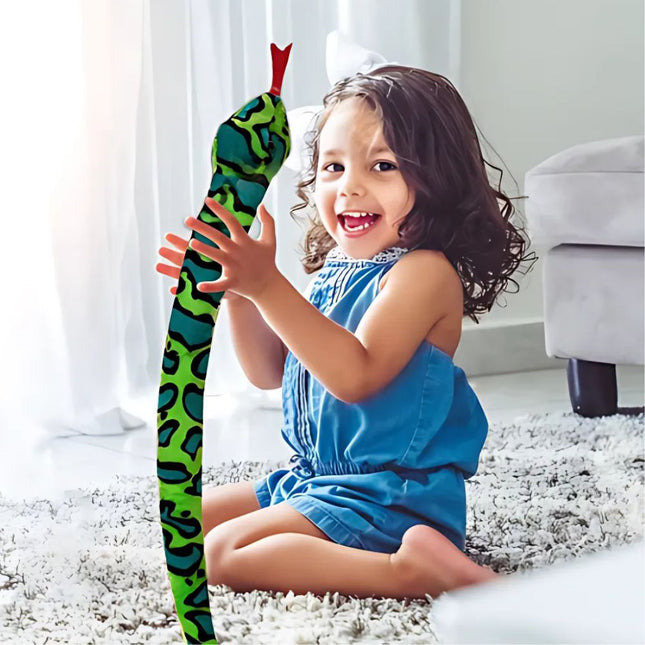 Peluche serpiente con luz nocturna verde