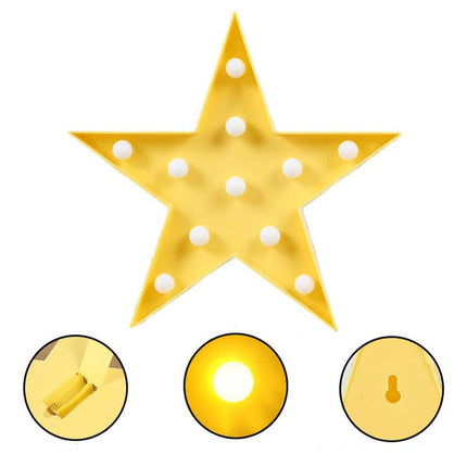 Lámpara decorativa de pared forma estrella