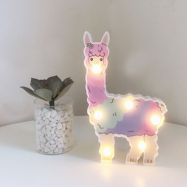 Lámpara decorativa de pared llama infantil