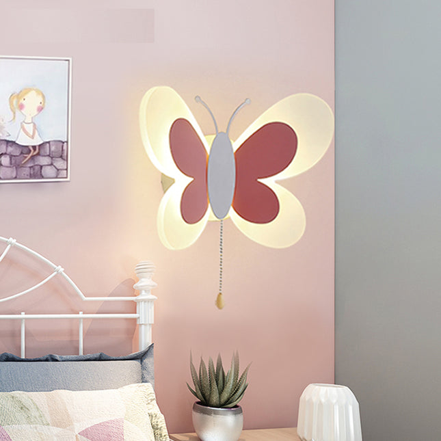 Aplique de pared infantil LED mariposa