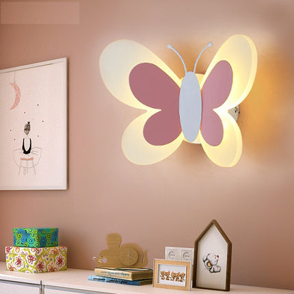 Aplique de pared infantil LED mariposa