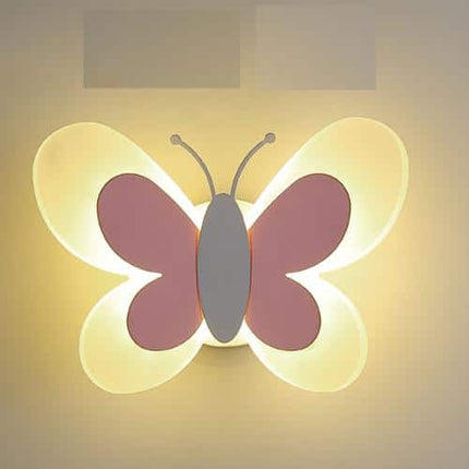 Aplique de pared infantil LED mariposa