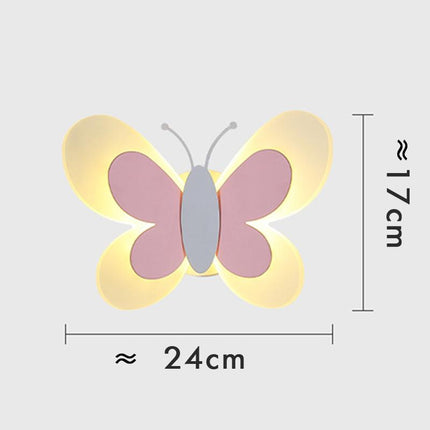 Aplique de pared infantil LED mariposa