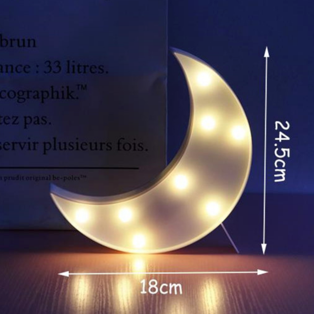 Lámpara decorativa de pared forma luna