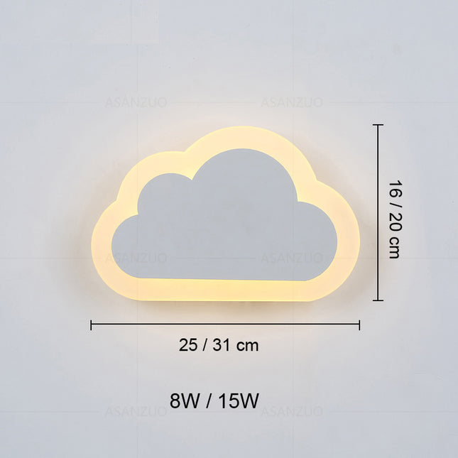 Aplique de pared LED diseño nube