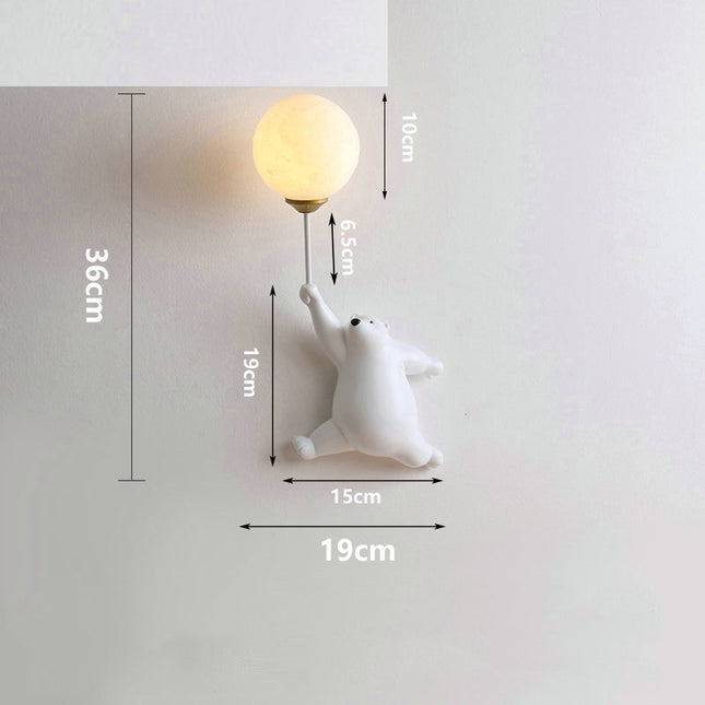Aplique de pared infantil oso globo