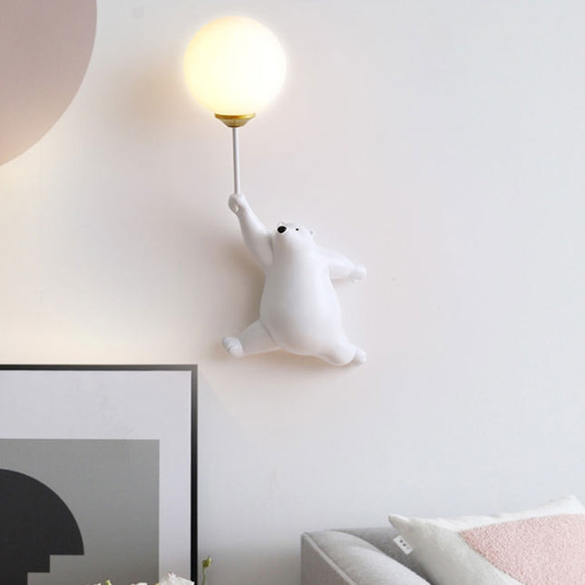 Aplique de pared infantil oso globo