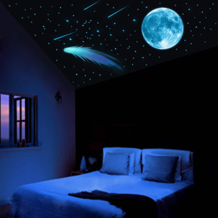 Pegatinas luminosas de luna azul