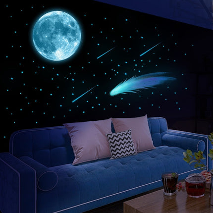 Pegatinas luminosas de luna azul