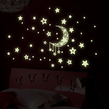 Pegatinas de pared luminosas lunas estrellas